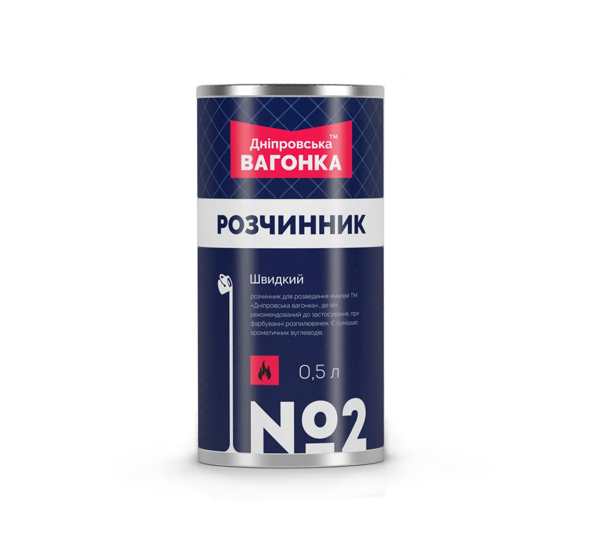 Розчинник №2 Швидкий 0.5 л Дніпровська вагонка, фото 1