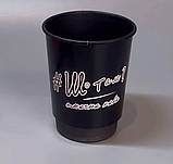 5000 шт. Стакани з логотипом, чорні двошарові, 175 мл., фото 3