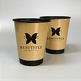 5000 шт. Стакани з логотипом, чорні двошарові, 175 мл., фото 5