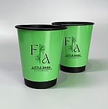 5000 шт. Стакани з логотипом, чорні двошарові, 175 мл., фото 4