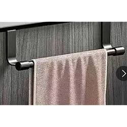 Навісний Тримач для рушників на двері шафи/Вішалка без свердління (Чорний/AND-96)