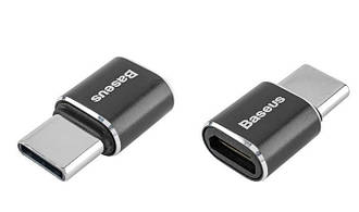 Перехідники USB-A Micro Type-C, 3A + Female To Type-C Male Adapter