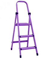 Драбина металева 3 сх. (стремянка)  h= 0,59 м  фіолетоваТехнолог