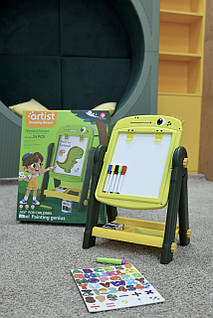 Мольберт пластиковий двосторонній 050 висота 47 см, green