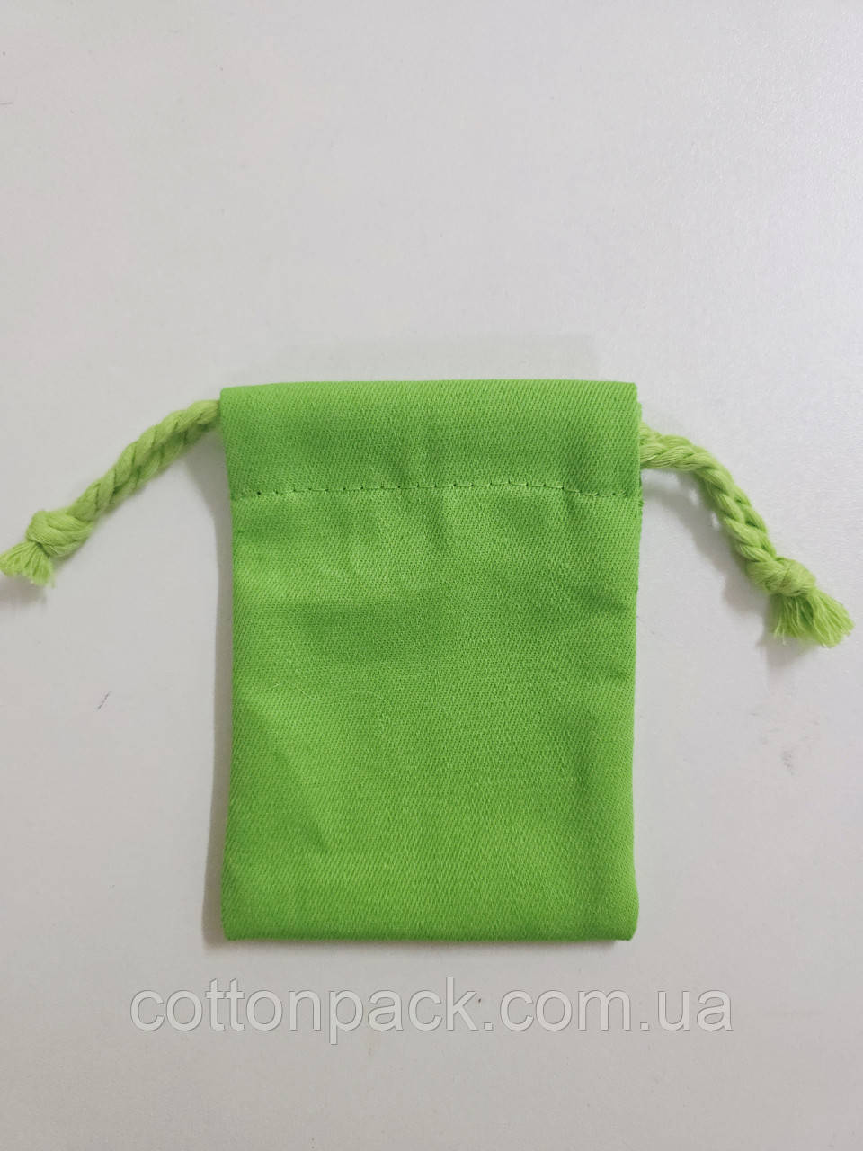 Мішечок 8*11 см, саржа зелений, фото 1