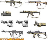 Триточковий ремінь для АК AR15 триточковий ремінь для зброї триточковий ремінь на автомат АК ремінь для рушниці АР15 Койот, фото 5