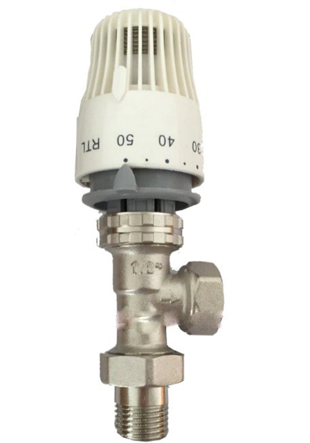 Кран термост. RTL 1/2 прямих KARRO (кран + термоголовка), фото 1