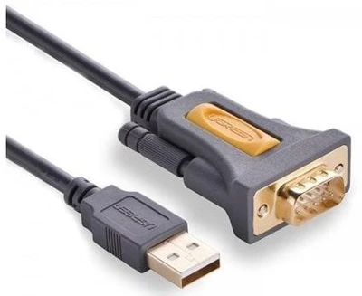 Кабель-адаптер Ugreen USB to DB9 RS-232 Adapter Cable 3м Black (CR104), фото 1