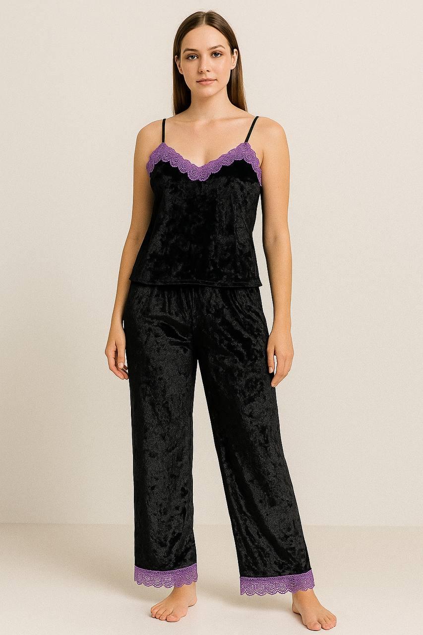 Велюрова піжама майка та штани