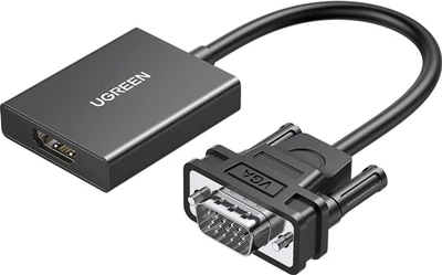 Конвертер Ugreen VGA to HDMI Adapter 0.15 м Black (CM513), фото 1