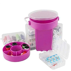 Великий набір для Шиття Supercosturero (210 предметів) у прозорому контейнері з відділеннями