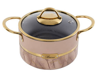 Каструля Brioni Selection Plus Biege антипригарна 18 см, 2,1 л