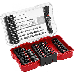 Професійний набір ударних біт і свердл по металу Einhell 39 шт, M-Case (108773)