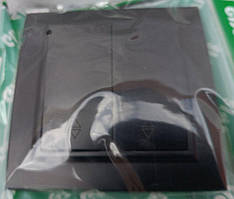 Вимикач 2-й прохідний вбудований Milana GISelt, чорний G-B9024