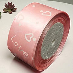 Атласна стрічка з малюнком 5 см (23 м) оптом