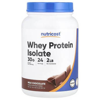 Nutricost Whey Protein Isolate 907 грам, Молочний шоколад