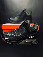 Мужские кроссовки Nike Air Max 90 Зимние камуфляж хаки Чоловічі зимові кросівки Найк Аир Макс 90