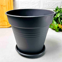 Вазон Глорія з підставкою 18,5*18см граніт Алеана, фото 3