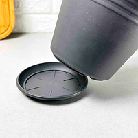 Вазон Глорія з підставкою 18,5*18см граніт Алеана, фото 4