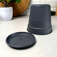 Вазон Глорія з підставкою 18,5*18см граніт Алеана, фото 5