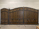 Ковані ворота з профнастилом та каліткою, фото 2