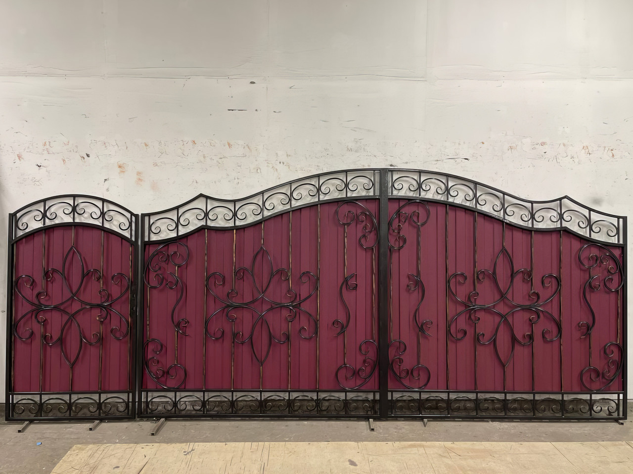 Ковані ворота з профнастилом і каліткою, фото 1