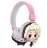 Навушники Headset дитячі бездротові Ельза Холодне серце з Bluetooth і мікрофоном для дівчинки, регульований розмір, рожеві, фото 2