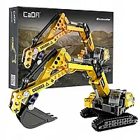 Конструктор дитячий будівельна техніка CADA C65003W Екскаватор 467 деталей жовтий машинка-транспорт