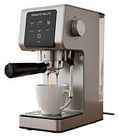 Еспресо кавоварка Grunhelm GEC002A з тиском 20 бар, парова насадка для капучино та лате, об єм 1.2 л, сенсорне управління