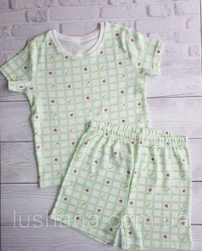 Футболка + шорти Primark на дівчинку / комплект / клітинка / р.68 / 3-6 міс., фото 1