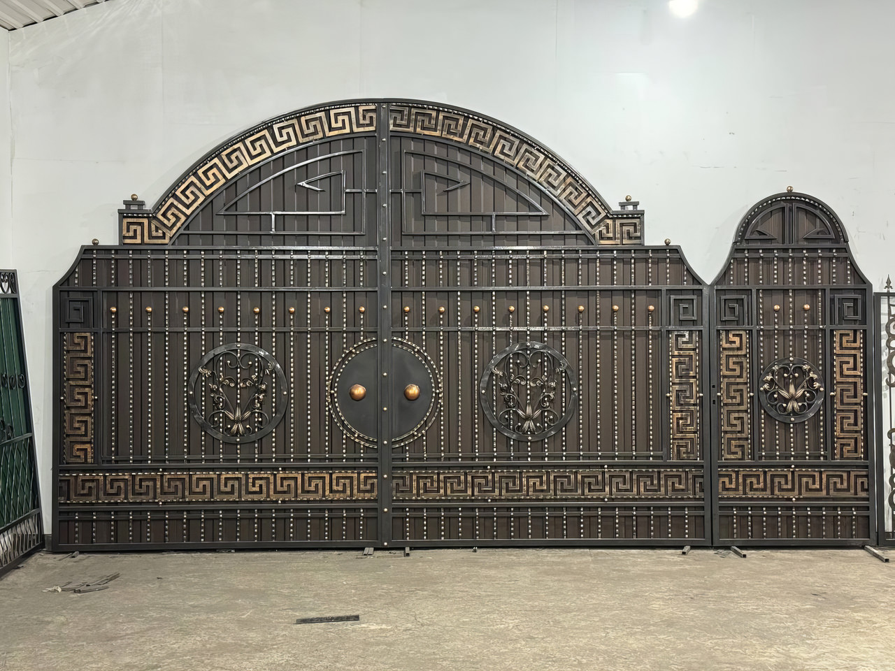 Ковані ворота з профнастилом, фото 1