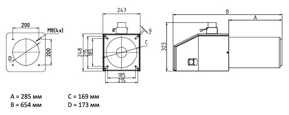 Пеллетная горелка Pellas Revo 70 kWt - фото 3 - id-p489884774