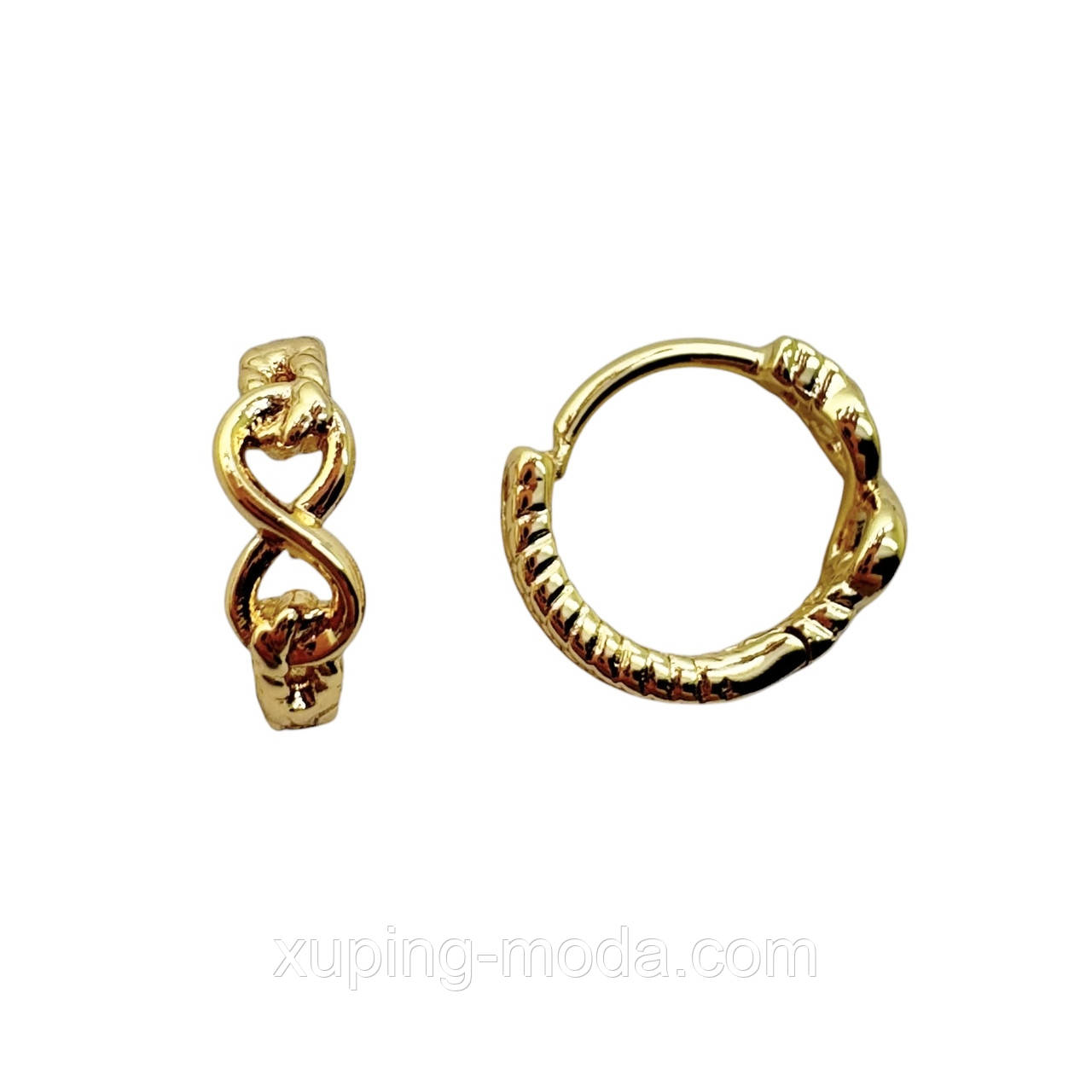 Сережки xp оптом. 10 мм. 18к, фото 1