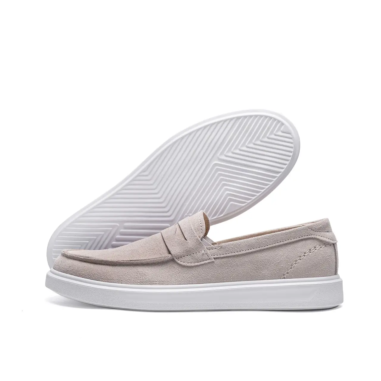 Чоловічі шкіряні лофери Urban Style Beige р. 40 41 42 44 44 45