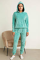 Жіночий костюм із плюшевого велюру, худі + штани.