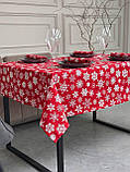 Скатертина новорічна водовідштовхувальна, високої якості (Туреччина)(Під замовлення або стандартний розмір), фото 6