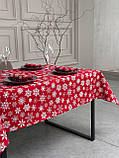 Скатертина новорічна водовідштовхувальна, високої якості (Туреччина)(Під замовлення або стандартний розмір), фото 3
