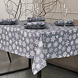 Скатертина новорічна водовідштовхувальна, високої якості (Туреччина)(Під замовлення або стандартний розмір), фото 2