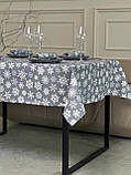 Скатертина новорічна водовідштовхувальна, високої якості (Туреччина)(Під замовлення або стандартний розмір), фото 4