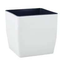 Вазон Квадро низький 22*22*21 см білий