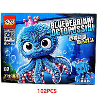 Конструктор 9116 Brainrot Брейнрот 102 деталі, Blueberrini Octopusini (Блуберіні Октопусіні)