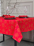 Скатертина водовідштовхувальна новорічна, Турецька, WATER PROFF (Під замовлення, або стандартний розмір), фото 4