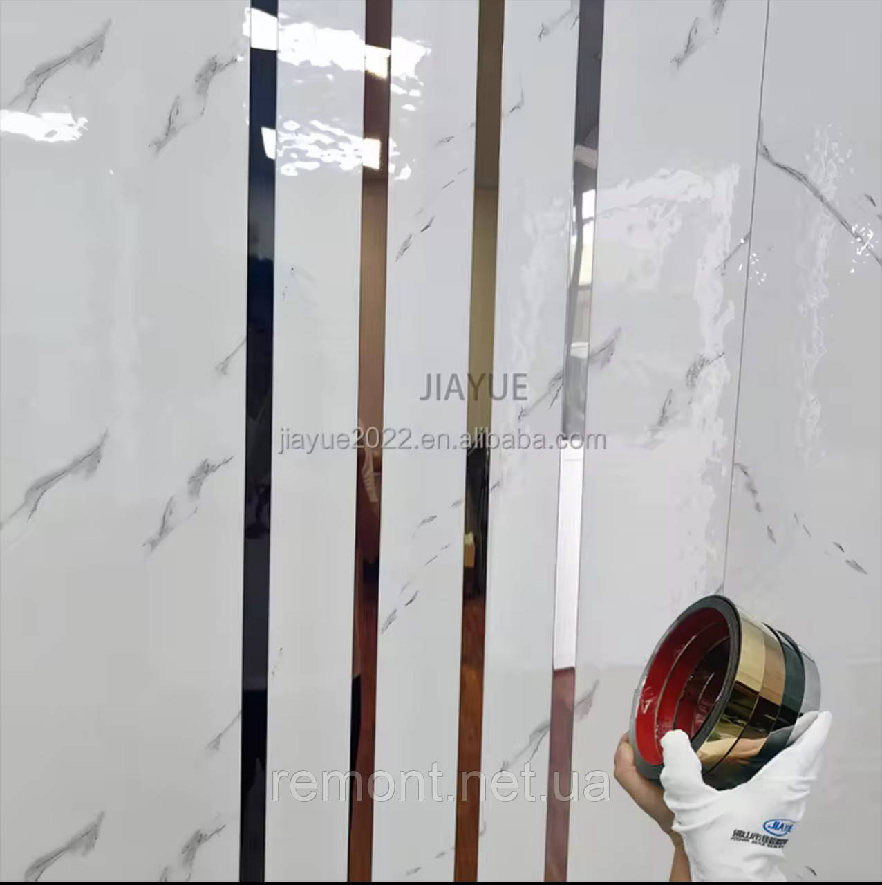 Самоклеюча декоративна металева смуга, молдинг в рулоні з нержавіючої сталі 20 мм × 3 м — дзеркальна, фото 1