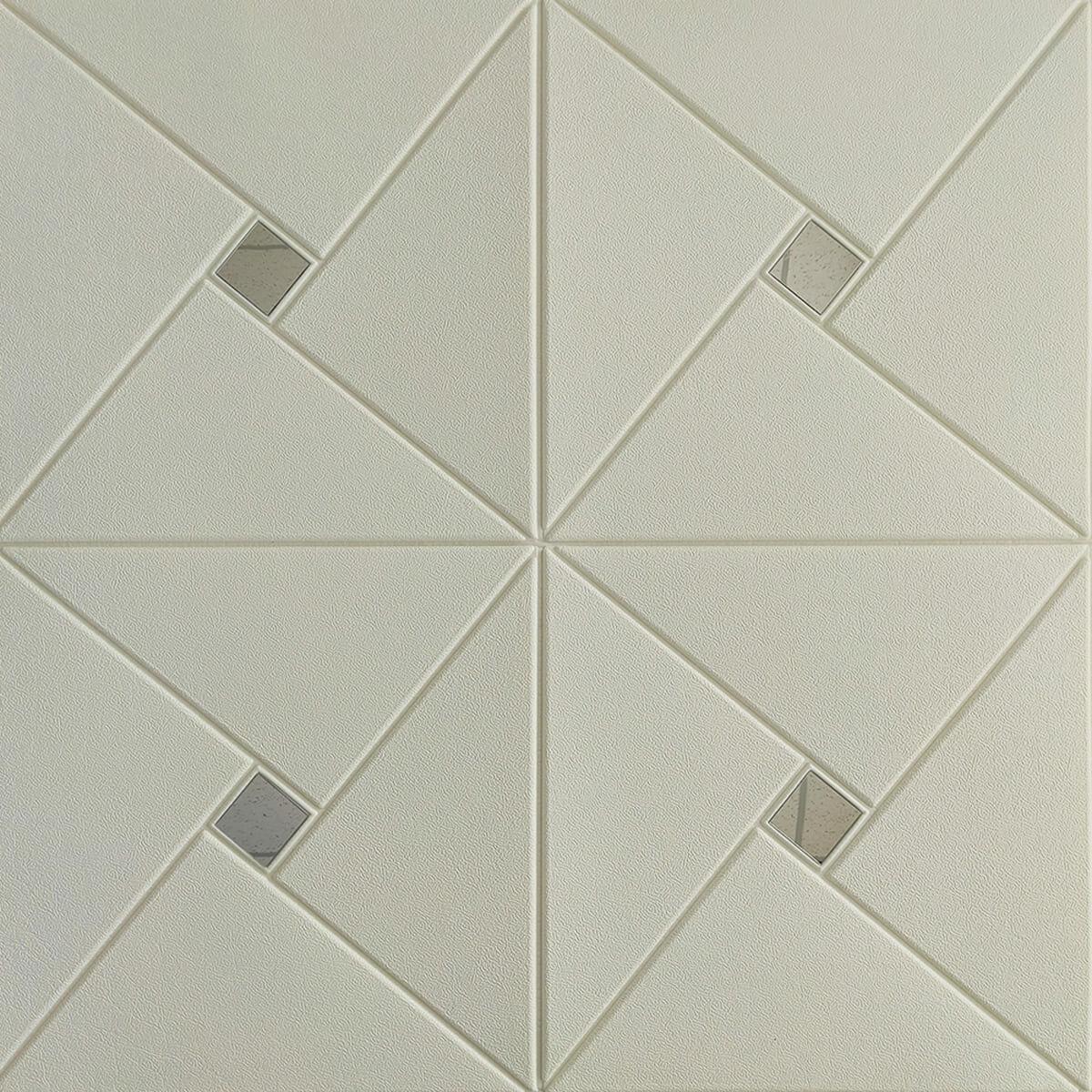 Потолочная панель ПВХ Символы Линии 3Д панели самоклеющаяся для потолка 700х700х6.5мм моющая SW-00000183