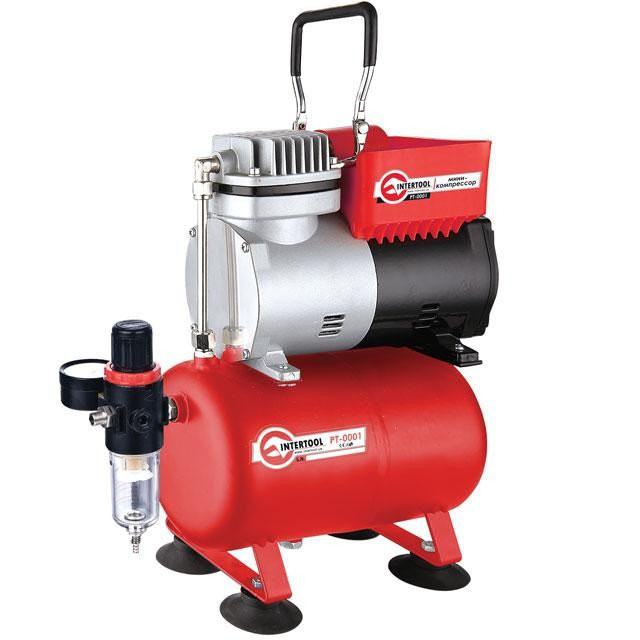 Компресор безмаслянный INTERTOOL PT-0001 4 л, 50 л/хв