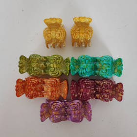 Зажим-краб меланж різнокольоровий мілкий 103(12шт)