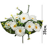 Штучні квіти букет ромашки білі 10-ка, 35см, фото 3