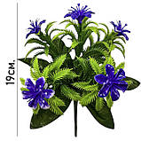 Штучні квіти букет Лілія бордюрна пластик, 19см, фото 2