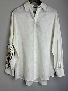 Жіноча лляна сорочка з вишивкою колосків NORA KVITTIN MKNK205