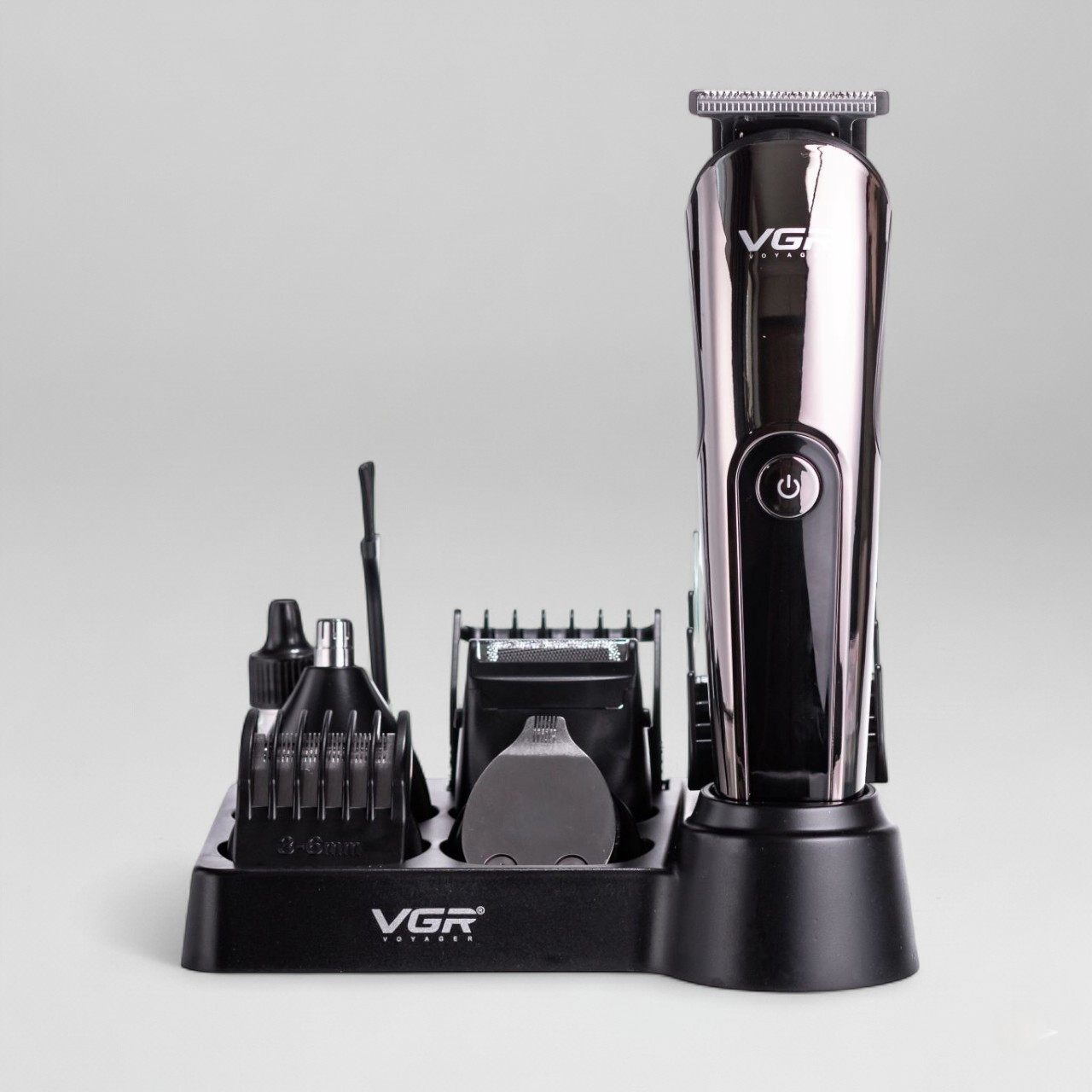 Набір для стрижки волосся 5 в 1 VGR V-107: машинка, триммер і бритва, фото 1